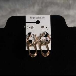 Francesca's Collections Gold Skull Dangle Earrings